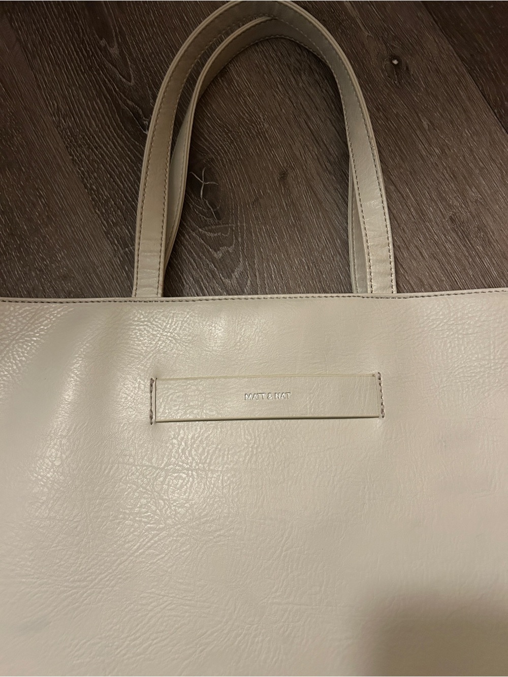 Matt & Nat Cream Pebbled Tote Bag